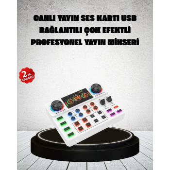Canlı Yayın ve Karaoke İçin Profesyonel Ses Kartı Bluetooth Destekli -