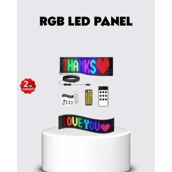 RGB LED Panel – USB Güç Girişli, GIF ve Yazı Gösterimli Akıllı Ekran -