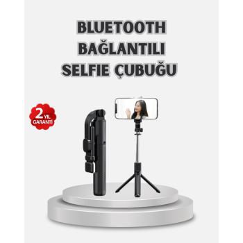 Kablosuz Bluetooth Selfie Çubuğu – 360° Dönebilir Başlık, Taşınabilir ve Şık Tasarım -