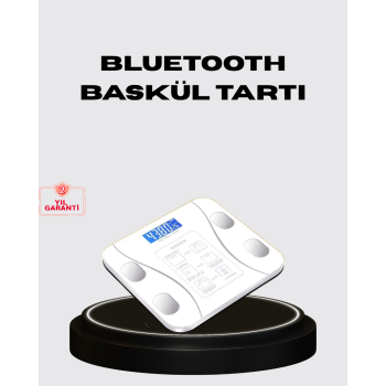 Akıllı Dijital Baskül – Bluetooth Bağlantılı, 8 Ölçüm Verili, Akıllı Vücut Analiz Tartısı -