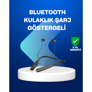Boyun Askılı Kablosuz Bluetooth Kulaklık – Aktif Gürültü Önleme, LCD Ekranlı -