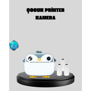 Mini Çocuk Kamera Anında Baskı Özellikli HD Video Termal Yazıcılı -
