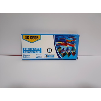 Akrilik Boya 12 Renk Tüp