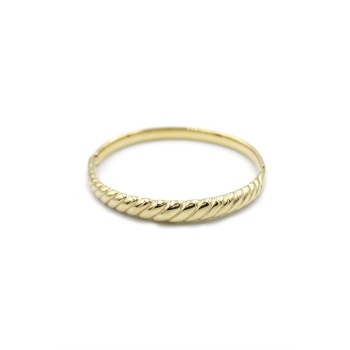 Çelik Kelepçe Bilezik - Altın