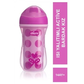 Chicco Isı Yalıtımlı Active Bardak 14 Ay+ 266 ml - Pink