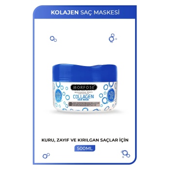 Kolajen Saç Maskesi 500 ML - Zayıf ve Kırılgan Saçlar İçin - mrfs