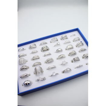 36lı Xuping Yüzük Seti - Gümüş