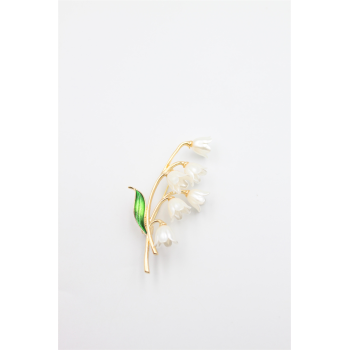 Kardelen Broş - Altın