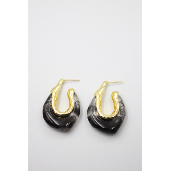 Akrilik Küpe - Siyah