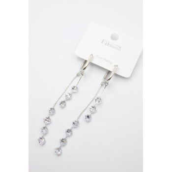 Zirkon Taşlı Küpe - Gümüş