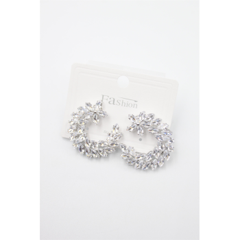 Zirkon Taşlı Küpe - Gümüş