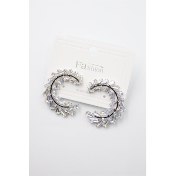 Zirkon Taşlı Küpe - Gümüş