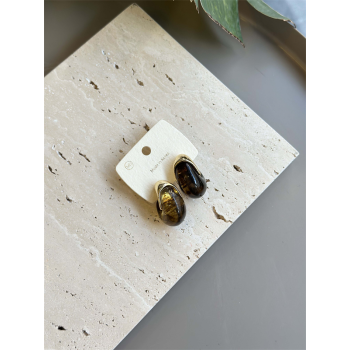 Taşlı Küpe - Yeşil