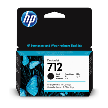 HP 3ED70A 712 38-Ml Black Designjet Ink