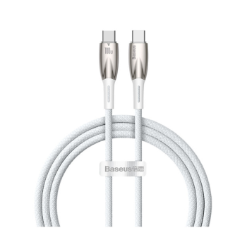 Baseus Glimmer Series Type-C To Type-C 100W Hızlı Şarj Kablosu 1M. - Beyaz