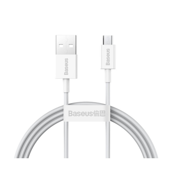 Baseus Superior 2A 1M Mikro USB Kablo - Beyaz