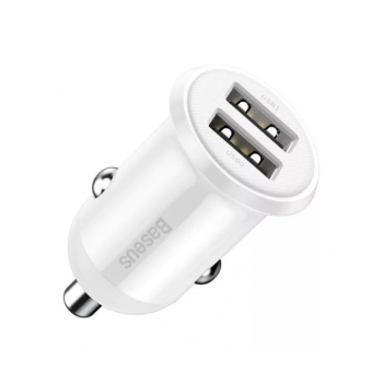 Baseus Grain Pro Araç Şarjı (2*USB 4.8A ) - Beyaz
