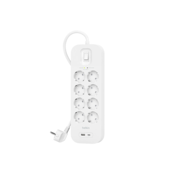 Belkin USB-C-USB-A 8X Akım Koruyucu Priz 2M