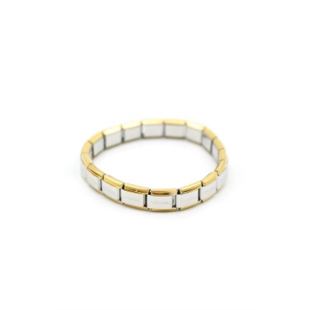 Lastikli Çelik Bilezik - Gümüş