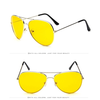 Unisex Gold Metal Çerçeveli Damla Gözlük