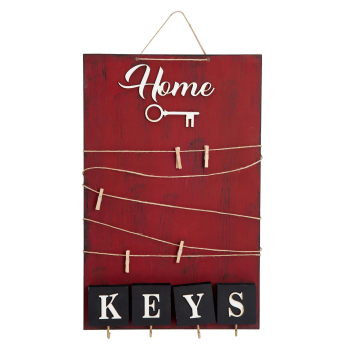 Dekoratif Home Keys Ahşap Resimlik ve Notluk