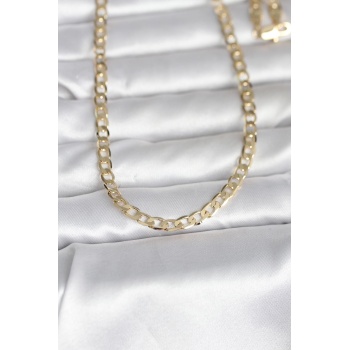 CM 14K Gold Renk Kalın Zincir Model 60 cm Kadın Kolye - Lisinya