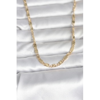 CM 14K Gold Renk Lazer Model 45 cm Kadın Kolye - Lisinya