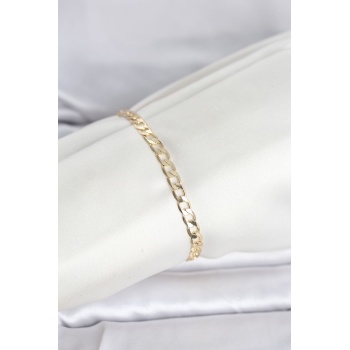 CM 14K Gold Renk Halka Zincir Model Kadın Bileklik - Lisinya