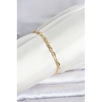 CM 14K Gold Renk Zincir Model Kadın Bileklik - Lisinya