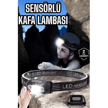 Kamp Lambası Led Işık Kafa Lambası Balıkçı Lambası Ayarlanabilir - Lisinya