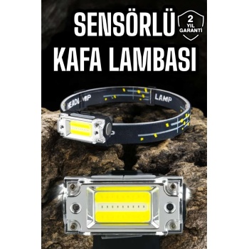 Kafa Lambası Led Fener Pratik Taşınabilir Ayarlanabilir USB Şarjlı - Lisinya