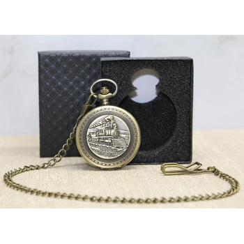 Özel Kutulu Tren Temalı Köstekli Saat Alk4670 - Lisinya