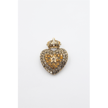 Rozet Broş - Kahverengi