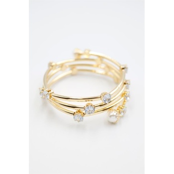 Taşlı Bilezik - Altın