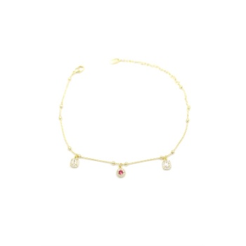 Taşlı Halhal - Altın