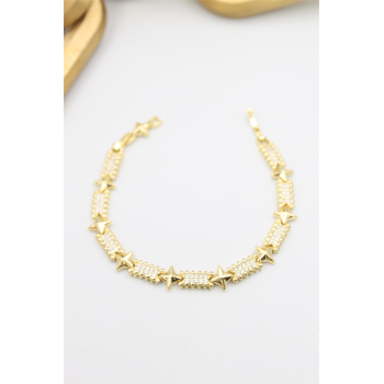 Taşlı Xuping Bileklik - Altın