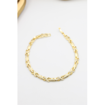 Taşlı Xuping Bileklik - Altın