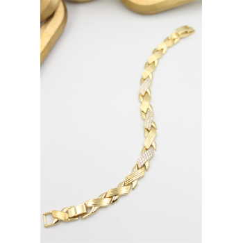 Taşlı Xuping Bileklik - Altın