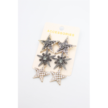 Yıldız Küpe - Siyah