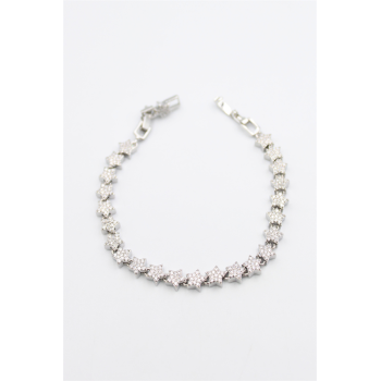 Yıldız Taşlı VİP Bileklik - Gümüş