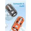 Bluetooth USB Çift Modlu Sessiz Mouse, Şeffaf Mıknatıslı Kapaklı, Type-C Şarjlı, DPI Ayarlı, Kablosuz 10m Çekim Mesafeli, Masaüstü Kısayol Tuşlu, Taşınabilir Şarjlı Mouse Beyaz