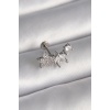 316L Çelik Gümüş Renk Zirkon Taşlı Yıldız Model Tragus Piercing - Lisinya