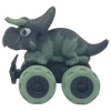 Sürtmeli Dinazor Arabalar 12 cm - H-20 - Triceratops - Yeşil