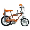 Model Araçlar - 1:8 Metal Retro Pinokyo Bisiklet - Die -Cast 17 cm - Turuncu