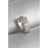 316L Çelik Gümüş Renk Zirkon Taşlı Tragus Piercing -