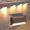 Solar Güneş Enerjili Şarj Edilen Köşebent Merdiven Veranda Bahçe Yolu Led Lamba Işık 4 Adet ( Lisinya )