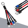 Işıklı Anahtarlık Model 3 İn 1 Usb Çıkışlı Mikro,type-c Ve İphone Uyumlu Şarj Kablosu ( Lisinya )