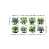 Pratik Saksılı Çiçek Tasarımlı 8li Sticker Mc-480a ( Lisinya )