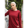 Yeni Stil Bordo Arma Detay Tunik 10020 ( Lisinya )