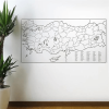 Yazılabilir Türkiye Haritası Manyetik Duvar Stickerı 110 X 56 Cm ( Lisinya )
